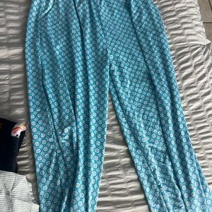 Magic Light Blue Geometric Pants